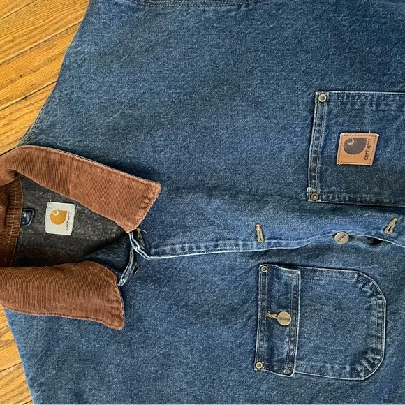 SOLD-Carhartt Men's Blanket Lined Chore Jacket with Corduroy Collar-SOLD- - Picture 7 of 7